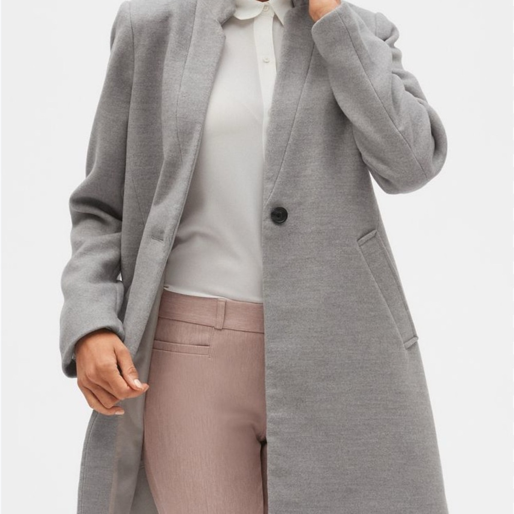 Banana Republic Gray Pea Coat Size Medium
